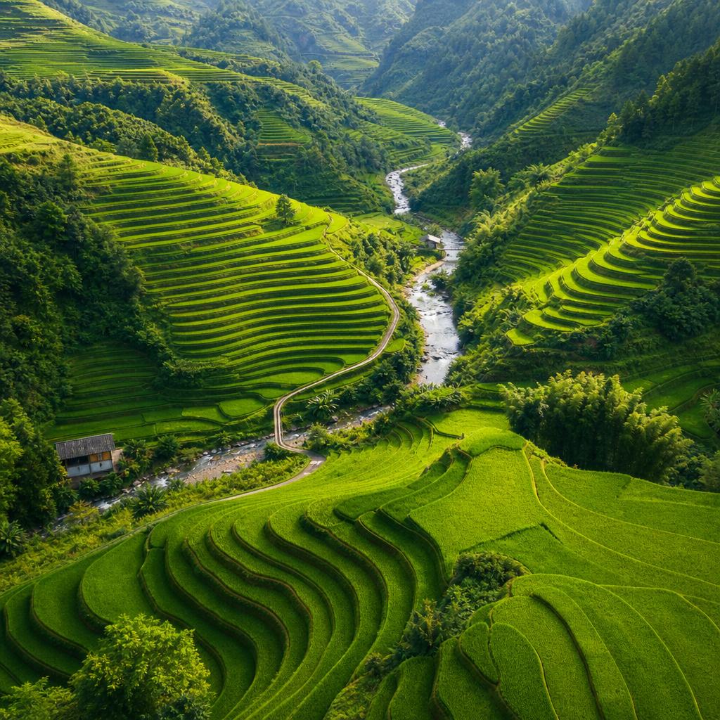 Rice paddy fields